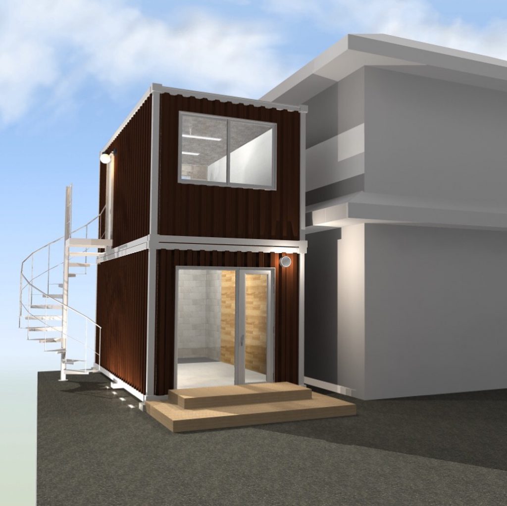 コンテナは2階建ても可能です | コンテナハウスデザイナー EST ...